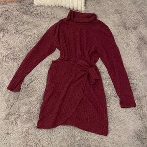 Tie Front Sweater Dress